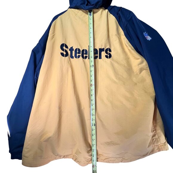 Vtg Pittsburgh Steelers Reebok NFL Team Apparel Hooded Jacket Reversible 2XL - Picture 15 of 16